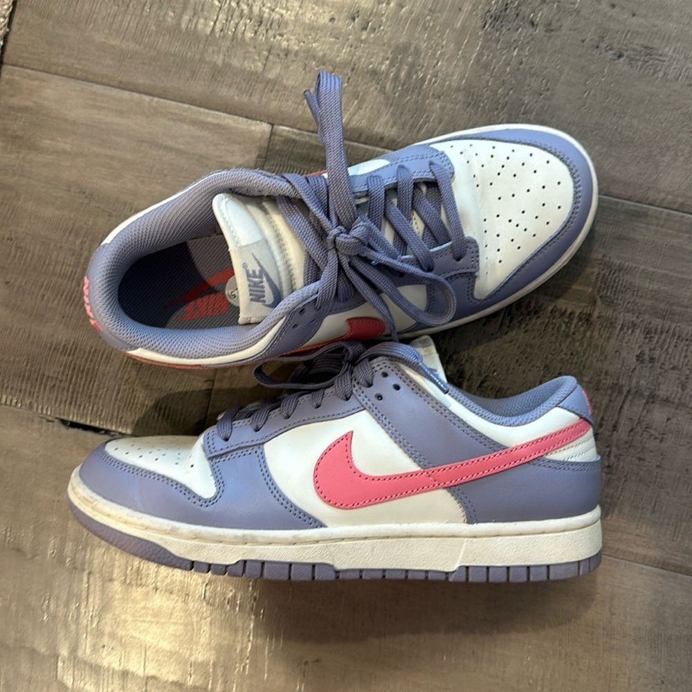 Pink and purple Nike dunks